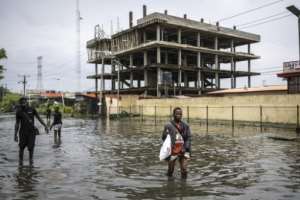 The meteorological agency forecasts that Lagos will this year have a longer-than-normal rainy season.  By OLYMPIA DE MAISMONT (AFP)