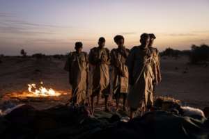 The mounted group recruits among the Bedouin.  By PATRICK MEINHARDT (AFP)