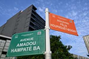 The new names acknowledge Ivorian politicians, scientists, artists, athletes or concepts.  By Issouf SANOGO (AFP)