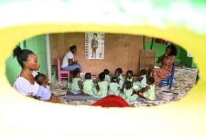 The number of creches and nurseries is growing in Ivory Coast, where women are increasingly going out to work.  By Issouf SANOGO (AFP)