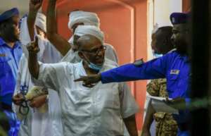 The ouster of Sudans ex-president Omar al-Bashir, here seen on October 6 during his ongoing trial in Khartoum, was a key reason that the government and rebels were able to strike a peace deal.  By ASHRAF SHAZLY (AFP)