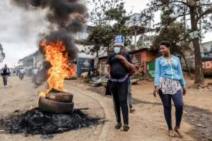 The protests have been called by opposition leader Raila Odinga over new taxes on basic goods, including fuel and food.  By Luis Tato (AFP)
