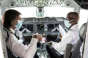The small airline carries out once-a-week flights to ensure its planes remain airworthy and its pilots have sufficient flying time. The one-hour circuit costs $1,100 in fuel costs alone.  By JOHN WESSELS (AFP)