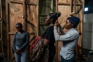 The theatre trains actors, directors, wardrobe designers, make-up artists, light technicians, choreographers and sound designers.  By Light Oriye Tamunotonye (AFP)
