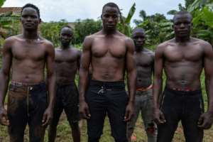 The youngsters -- determined to escape the poverty of their home villages -- train extensively for five days every week.  By Badru Katumba (AFP)