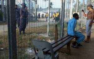 This November 2017 picture released by the Australian activist group GetUp shows asylum seekers (R) at Australia's Manus Island regional refugee processing centre in Papua New Guinea. By Handout (GETUP/AFP/File)