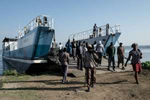 Thousands of boats use Lake Victoria, Africas largest lake, every day.  By Yasuyoshi CHIBA (AFP)