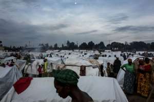 Thousands of people are sheltering in a camp in Bunia -- feeding them and providing medical care is a massive challenge