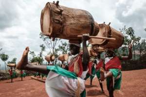 Troupes hailing from Gishora -- the heartland of this musical tradition -- enjoy a lofty and celebrated status.  By Yasuyoshi Chiba (AFP)