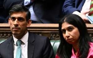 UK Prime Minister Rishi Sunak and his Home Secretary Suella Braverman have pledged to continue the controversial Rwanda policy.  By JESSICA TAYLOR (UK PARLIAMENT/AFP)