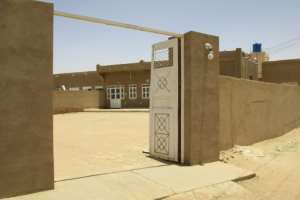 Unlike the mud houses of Hosh Bannaga, Bashirs home is a large well-built structure with an internal courtyard.  By - (AFP)