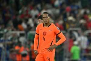 Virgil van Dijk and his Netherlands teammates were shattered after the defeat by Morocco in a penalty shootout.  By Alfredo ESTRELLA (AFP)