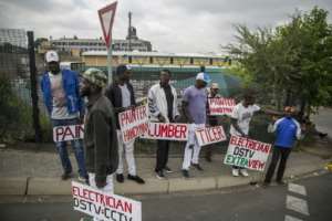With unemployment at just under a third of the workforce, the ANCs poll numbers are slipping.  By Guillem Sartorio (AFP)