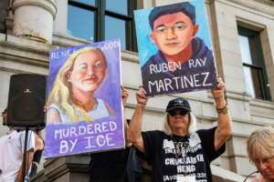 Worries over uncontrolled immigration helped Donald Trump win election in 2024 but his hardline, sometimes violent crackdown has prompted growing outrage.  By JOSEPH PREZIOSO (AFP)