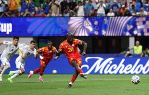 Yoane Wissas penalty equalised for DR Congo.  By Lars Baron (GETTY IMAGES NORTH AMERICA/AFP)