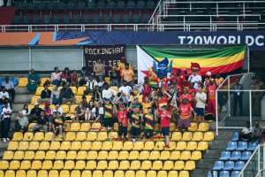 Zimbabwes travelling fans were give plenty to cheer as their team qualified for the Super Eights with wins over Australia and Sri Lanka.  By Ishara S. KODIKARA (AFP)