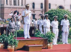Chief of the Naval staff (CNS) at the passing out parade.