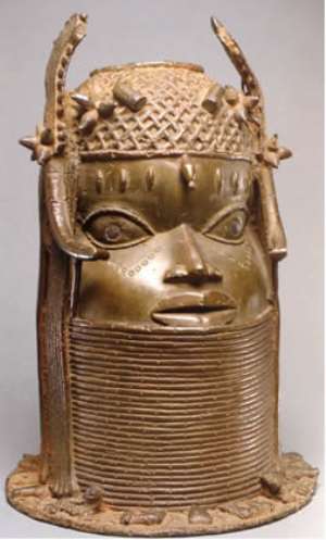 Commemorative head of an Oba, Benin, Nigeria, now in Vlkerkunde Museum, Vienna, Austria
