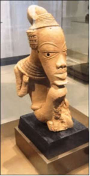 Looted Nigerian Nok Sculpture in Louvre, Paris