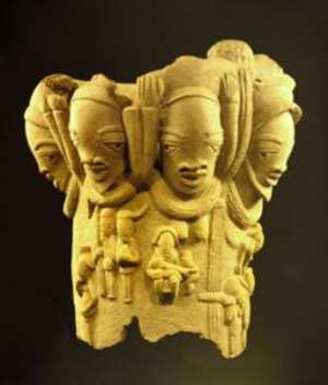 Figure of a seated male. One of the looted Nok terracotta bought by the French, Now in the Muse du Quai Branly, Paris, France, with Nigerian post factum consent