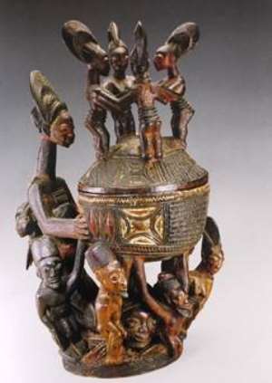 Bowl with figures, National Museum for African Art, Smithsonian Institution, Washington, USA.