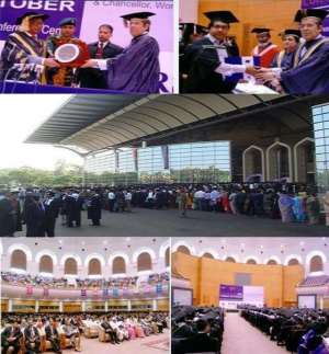 Former President of Peoples Republic of Bangladesh & Chancellor, WUB and Professor Dr. Abdul Mannan Choudhury at a convocation of WUB