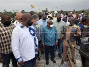 emPresident Akufo-Addo inspects new works on railwaysem
