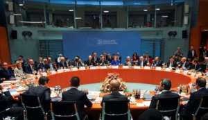 A first round of talks attended by the presidents of Turkey, Russia and France was held in January 2020, before the pandemic. By HANNIBAL HANSCHKE POOLAFPFile