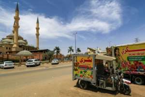 A fruit seller's electric rickshaw in North Khartoum. By ASHRAF SHAZLY AFP