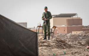 A Moroccan soldier stands guard at an outpost in Western Sahara. By Fadel SENNA AFPFile