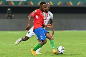 Ablie Jallow scored Gambia's winner against Mauritania. By Issouf SANOGO AFP