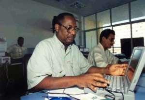 AFP correspondent Deida Hydara was shot dead in Banjul in December 2004. By Seyllou AFP