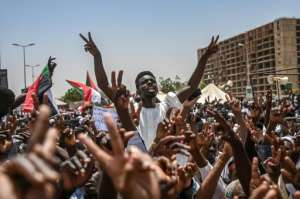 After Bashir's ouster, Sudanese protesters maintained demonstrations for months, demanding civilian rule.  By OZAN KOSE (AFP/File)