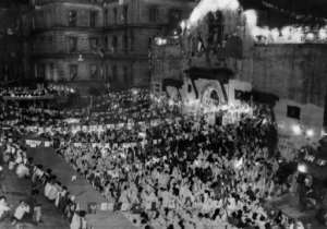 Algerians celebrate in the Kasbah on July 2, 1962, a day after the referendum on independence from France. By - AFPFile