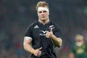 All Blacks captain Sam Cane getures during a Rugby Championship defeat by South Africa in Mbombela on August 6, 2022.. By PHILL MAGAKOE AFP