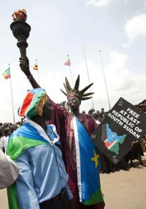 Celebrations in Juba as South Sudan joins the rollcall of nations. By MICHELE SIBILONI AFP