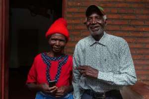Chalamanda and wife Margalita Alfred hope to make some money from his new-found fame. By Amos Gumulira AFP