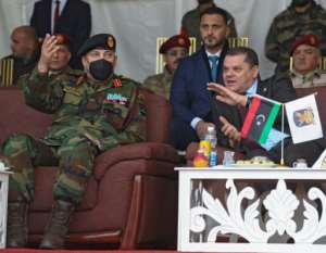 Dbeibah R, has repeatedly said he will only hand power to an elected government. By Mahmud Turkia AFPFile