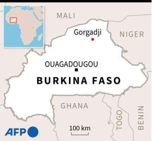 Map of Burkina Faso locating Gorgadji. By AFP