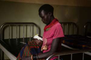 Desperate mothers: More than half a million people are going hungry in Karamoja in northeastern Uganda. By Badru KATUMBA AFP