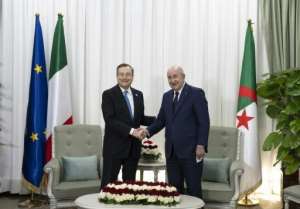 Draghi announced a deal to boost gas deliveries from Algeria, where he met in April with its President Abdelmadjid Tebboune. By FILIPPO ATTILI Palazzo Chigi press officeAFP