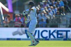 England's Joe Root walks back to the pavilion. By Lindsey Parnaby AFP
