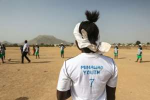 'Football gives the girls something to think about besides what they suffered in Nigeria,' says a refugee representative. By Daniel Beloumou Olomo AFP