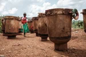 For a long time, the drums could only be carved from the gigantic trunks of 'umuvugaangoma', or 'the tree that makes the drum talk'. By Yasuyoshi Chiba AFP