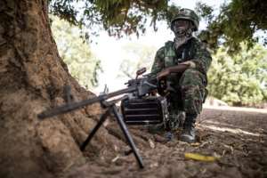 Gambian troops say they are protecting people in the border zone and have looked after abandoned farms. By MUHAMADOU BITTAYE AFP