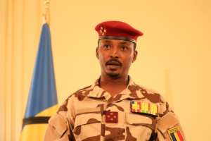 Junta chief Mahamat Idriss Deby Itno, seen at the presidential palace in April, says the forum should open the way to free and democratic elections inside 18 months. By Brahim ADJI Tchad Presidential PalaceAFPFile