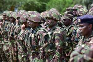 Kenyan soldiers arrived in the DRC earlier this month. By Tony KARUMBA AFP