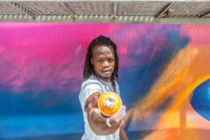 Laurenson Djihouessi, known by his artist name Mr Stone, is the festival promoter. By YANICK FOLLY AFP