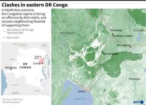 M23 rebels have been advancing towards Goma, a trading hub of around a million people on Lake Kivu. By Valentin RAKOVSKY AFP