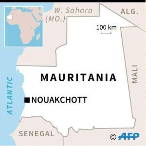 Map of Mauritania showing the capital Nouakchott. By Gillian HANDYSIDE AFP